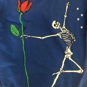 Urban Outfitters Tops - Blue Oversized Skeleton hoodie Urban Outfitters Tops - Blue Oversized Skeleton hoodie